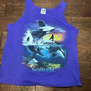 Lexington SeaWorld Blue Tank Top vintage - Large